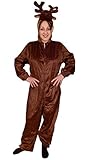 AN74, Gr. XL, Elchkostüm, Elch Faschingskostüme, Elchkarnevalskostüm, für Erwachsene für Fasching Karneval Fasnacht, auch als Geschenk zum Geburtstag oder Weihnachten geeignet