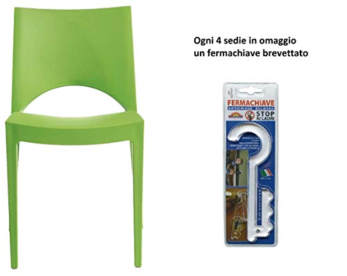 GBSHOP Sedia da interni/esterni impilabile vari colori in polipropilene (ordine minimo 2 pezzi)