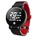 Produktbild AZZ IP68 Farbbildschirm Bluetooth Smart Armband, Aktivität Tracker Uhr, Smart Fitness Band Schritt Kalorienzähler Farbe Touchscreen Pedometer (Farbe : Red)