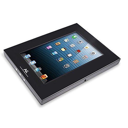 Maclean MC de 610 Tablet de Caja de protección para candado wandhalterug Soporte Protección antirrobo Samsung Tab 1 2 3 con Cierre Hebilla para 10 Pulgadas Tablet Negro