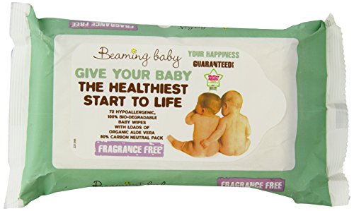Beaming Baby Organic Fragrance Free Baby Wipes - Pack of 72 Baby Wipes
