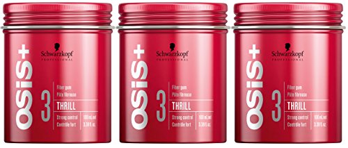 Osis Thrill Fibre Gum 100ml 3 Pack !!! by Osis Thrill Fibre Gum