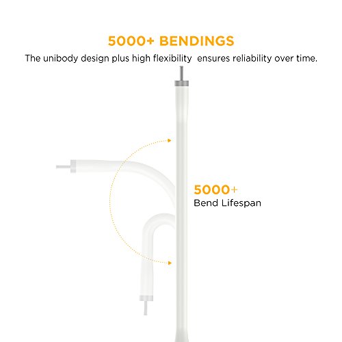 [Apple MFi Zertifiziert] EasyAcc Lightning zu USB Kabel 15cm Lade und Datenkabel im Unibody Design für iPhone 6s, 6s Plus, 6, 6 Plus, 5s, 5c, 5, iPad Air, Air 2, iPad Mini, Mini 2, Mini 3, iPad 4 Gen, iPod Touch 5 Gen und iPod Nano 7 Gen Farbe Weiß - 5