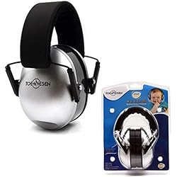 Casque Anti bruit Toennesen Enfant Cache-Oreilles Réduction de bruit pour Enfants et Bébé Protection Auditive pour la Réduction du Bruit Portable Confortable NRR 34 dB avec Bandeau Adjustable (argent)
