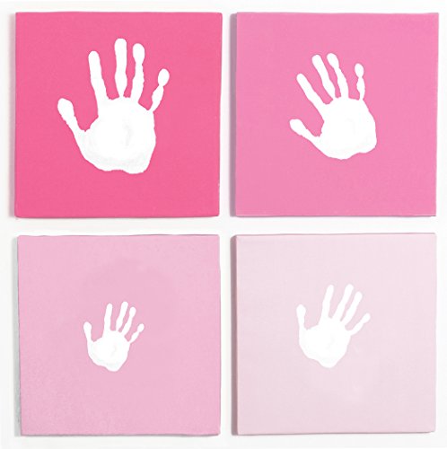 Pearhead Handprint Wall Art Set (Pink)