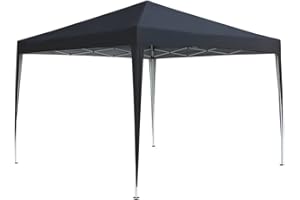 PANANA Pop Up Gazebo, Waterproof Pop Up Gazebo Marquee Garden Awning Party Tent CanopyPop Up Tent Garden Outdoor 2m/ 2.5m/3m BLACK