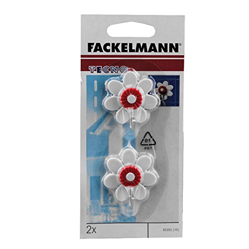 Fackelmann 2 Blütenhaken Tecno, Wandhaken, 4 cm - 2
