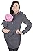 Maternity Polar warm fleece Hoodie / Pullover for two / for Baby Carriers 3073A (10, Grey)