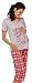 Zeta Ville - Women's Maternity Nursing Pyjamas Soft Jersey Cartoon Print - 191c (Red, UK 10/12, L)