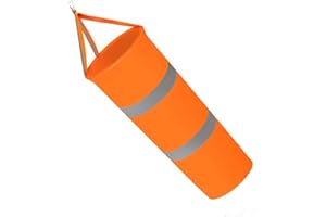 N -A YMDZ Manche a Air Manche à Vent Exterieur Jardin avec Ceinture Réfléchissante Orange Etanche Sac de Mesure 60cm pour Airport Garden Patio