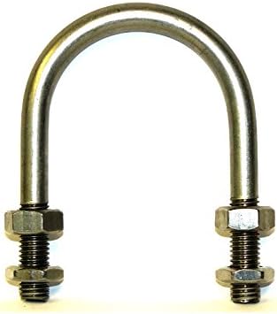 U-Bolt M6 x25mm Thread, 19mm Inside Diam, 38mm Inside Height T304 Stainless Steel Pack Size : 1