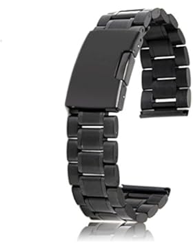 UEETEK 22mm Premium Qualität Edelstahl solide Links Armband Uhrenarmband Gurt gerade Ende