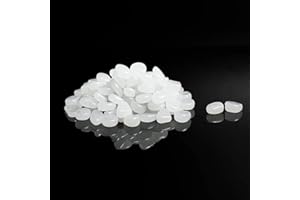 COPSD 300pcs Leuchtstein, Leuchtende Steine Garten im Dunkeln leuchten Garten, Fluoreszierende Steine für Garten Gehweg, Yard Gras und Aquarium Fisch Behälter Flur Kinderzimmer Dekoration Weiß