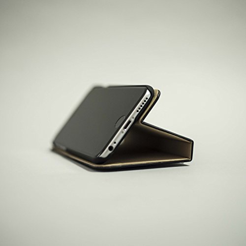 QIOTTI QX-B-0910-53-IP6 Funda con Tapa para Apple iPhone 6 - Plata Negro