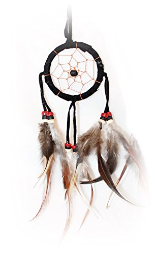 10 x Mini Traumfänger Wildleder zarte spitze Federn 6 cm. Ring verschiedene FARBEN Kinder Dreamcatcher 090 - 9