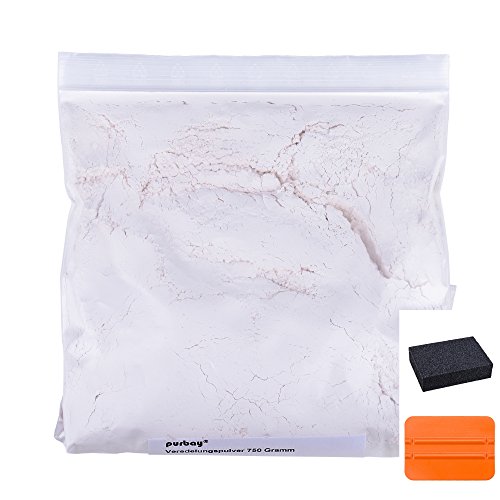 PURBAY Gipsabdruck Babybauch Pulver zum Glätten der Oberfläche + Spachtel + Schleifschwamm