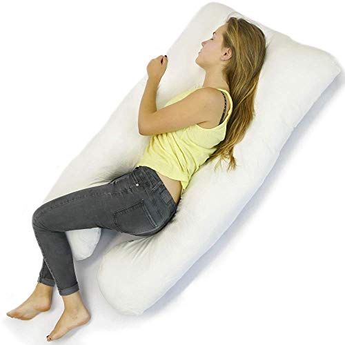 PrimeMatik - Almohada ergonómica para Embarazadas de Cuerpo Entero cojín para Lactancia Maternidad y ortopédico