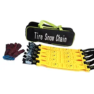 Sellbury 10 Pack Snow Tire Chains for Most Cars Anti-Slip Chains Emergency All Season SUV Tire Cables Tire Width: 165-285mm/6-11 Inch