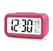 Produktbild Kings & Queens 5.3" Smart, Simple and Silent LCD Digital Alarm Clock w/ Date Display, Repeating Snooze and Sensor Light + Night Light (Pink) AC004-1G