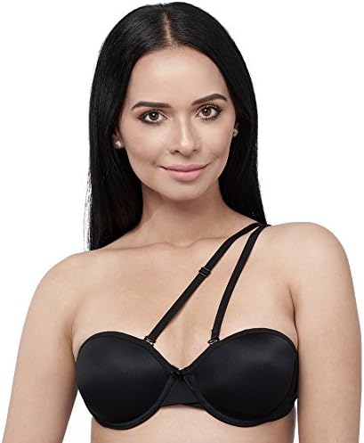 VersaBra Convertible Multiway Strapless Bra (38D, Black)