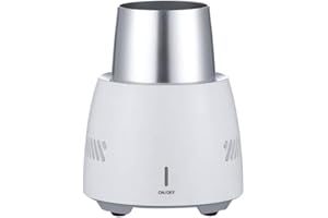 Funthy Enfriador Rápido de Vino, Mini Refrigerador de Botella Eléctrico, Copa De Enfriamiento para Botellas de Vino o champán, Cerveza Helada, Bebidas Portátil para El Hogar, Oficina, Viajes-Blanco