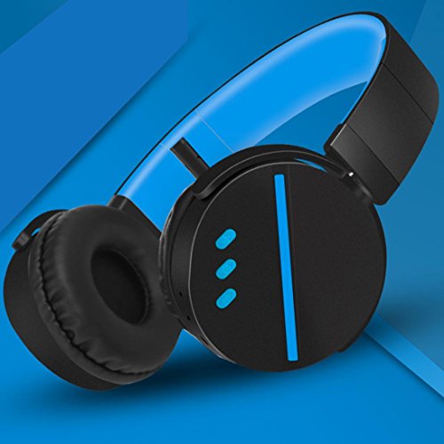 Preisvergleich Produktbild Xshuai Langstrecken-Stereo Bluetooth Universal Kopfhörer Wireless Headset Faltbarer Gaming Headset Kopfhörer Support Handy, Tablet PC, Laptop, Computer (Schwarz / Blau / Silber / Rose Gold ) (Blau)