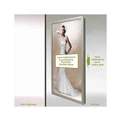 M&T DISPLAYS Snap Frame Vitrina, Aluminio, A3 (29,7 x 42 cm)