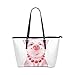 Produktbild Schwein 2019 Glück Maskottchen Tier Große Weiche Leder Tragbare Top Hand Totes Taschen Kausale Handtaschen Mit Reißverschluss Schulter Shopping Geldbörse Gepäck Organizer Für Dame Mädchen Arbeit