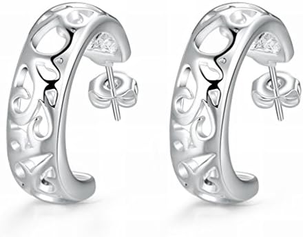 Fashion Classic Hollow Carved Female Earrings / Stainless Steel / Anti-allergy / Silver Flashing / Small and Exquisite / Zirconia Made,Figure