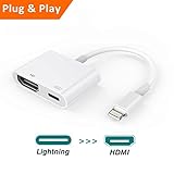 Adattatore da Lightning ad AV digitale per iPhone 7/6/5 Series, pad Air/Mini/Pro, adattatore da lightning a pin iPhone iPad a HDMI a HDMI, 1080p