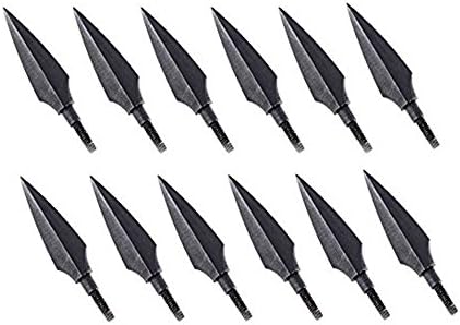 CNSE 12pcs Screw-In Broadheads 150 Grain Traditional Hunting Arrow Head For DIY Flying Arrow Archery