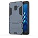 Price comparison product image FLHTZS Case Compatible with Samsung Galaxy A9 (2018)/Galaxy A9 Star Pro/Galaxy A9S Bracket TPU + PC perfect combination simple stylish generous with the fuselage(Navy blue)