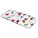 REVERSIBLE cotton & minky Pram INSERT, LINER covers Universal (bird/fuschia)