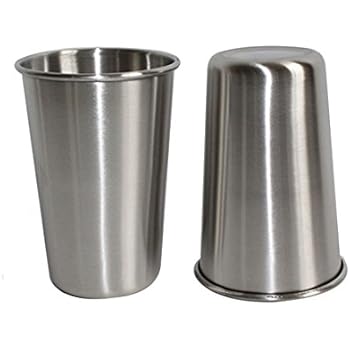 4 Edelstahlbecher 300ml - Stapelbare Campingbecher Aus Metall