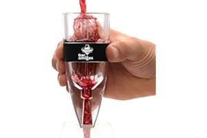 Bar Amigos Premium Wine Aerator Aérateur de Vin Facile à Nettoyer - Comprend Un Support d'affichage, pour vin Rouge et Blanc Boisson
