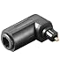 Produktbild Optischer Audioadapter/LWL Lichtwellenleiteradapter - Toslink Buchse an Stecker gewinkelt - SCHWARZ