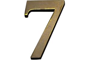 Zayookey Metallo Numero Civico Antichi 4 Pollici (10 cm) Moderna Numeri Indirizzo di Casa di Porta in Bronzo House Number per Cassetta Postale Stradale (Door Number 7)