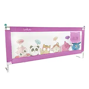 Luvlap Bed Rail Guard for Baby/Kids Safety (180 x 68 CM), Portable & Foldable Bed Rail (Pink)