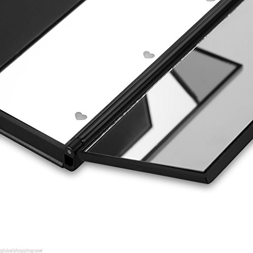 ABCTen Beauty kosmetisches Tri-Fold Spiegel 8 LED-Leuchten Eitelkeit Spiegel Faltbarer Beleuchteter Beleuchtung Schminkspiegel Reise - 3