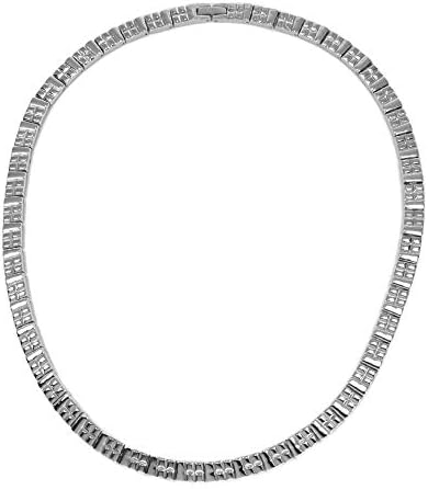 はちHAQI Silver Color Necklace for Men and Women, Unique Design Stainless Steel Necklace with Gift Box as Present(Silver)