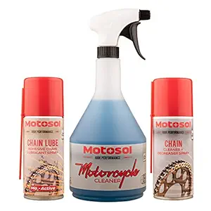 Motosol Bike Care Kit (Chain Lube 150ml + Chain Degreaser 150ml + Bike Shampoo 1L)