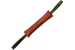 DONGKER Beisswurst für Hunde, Leder Hund Zerrspielzeug, 20/30/40 cm Längen, Hundespielzeug mit Nylon Handschlaufe zum Training, Tauziehen und Zerrspiele