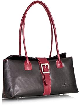 LiaTalia italienische Echtledertasche Top Griff Schnalle Detail Mittelgroßer Ranzen Schulter Handtasche mit Schutztasche...