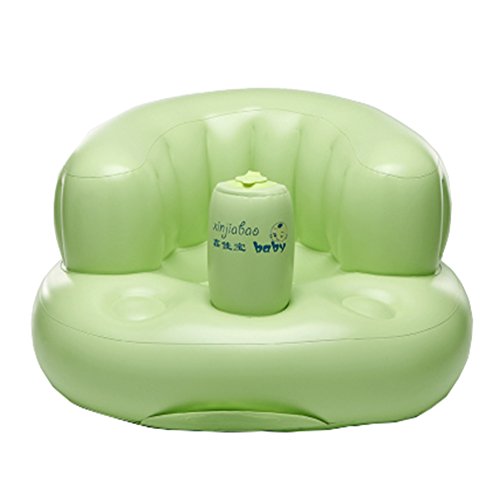 Baby Safe Inflatable Chair Portable Kids Sofa Learn Stool Training Seat(Green)