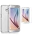 Produktbild ISENPENK Samsung Galaxy S6 G920F Hülle Silikon Ultra Slim Transparente TPU Silikon Hülle mit Metallic Effekt Tasche,Silikon Clear Case Durchsichtig Weichem Silicone schutzhülle für Samsung Galaxy S6(2015) 5.1Zoll-[transparent,Silber]+Panzerglas Folie/Display foile/schutzfolie