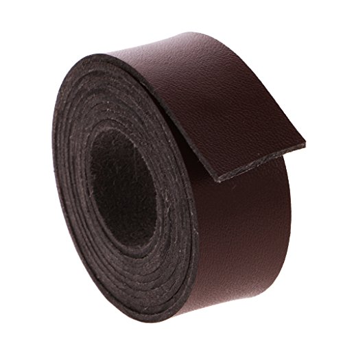 MagiDeal 2 Meter Lange PU-Lederband Lederriemen Flach Verzierungen Dekor – Kaffee, 1mm * 20mm * 2m - 4