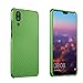 Produktbild SPAK Huawei P20 Hülle,Aluminium Metallrahmen + Carbon Fiber Schutzhülle Back Panel Stoßfeste Handyhülle Abdeckung für Huawei P20 (Grün)