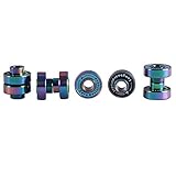 longboardmodel galvanisch Titan Legierung Keramik Skateboard Kugellager Blau 8/Set nickelfrei B002