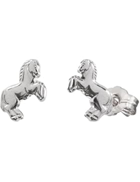 Herzengel Ohrringe HEE-HORSE-ST Mädchen Ohrstecker Pferd Sterling-Silber 925 Silber
