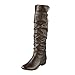 Produktbild VJGOAL Damen Stiefel, 10CM Damen Mode Round Toe Slip-on Kniehohe Heels Rohr Flach Heels Reiten Herbst Winter Overknee Schuhe